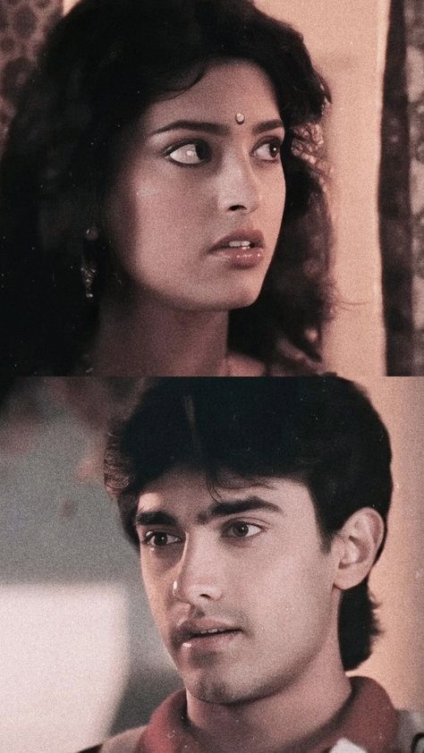 Aamir Khan Juhi Chawla, Aamir Khan 90s, Amir Khan, Juhi Chawla, Screen Test, Aamir Khan, Cute Couple Drawings, Madhuri Dixit, Salman Khan