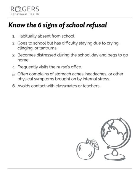 School Refusal Interventions, School Avoidance, Absent From School, School Refusal, Elementary School Counselor, Student Attendance, Teaching Social Skills, Smart Parenting, Behavioral Health