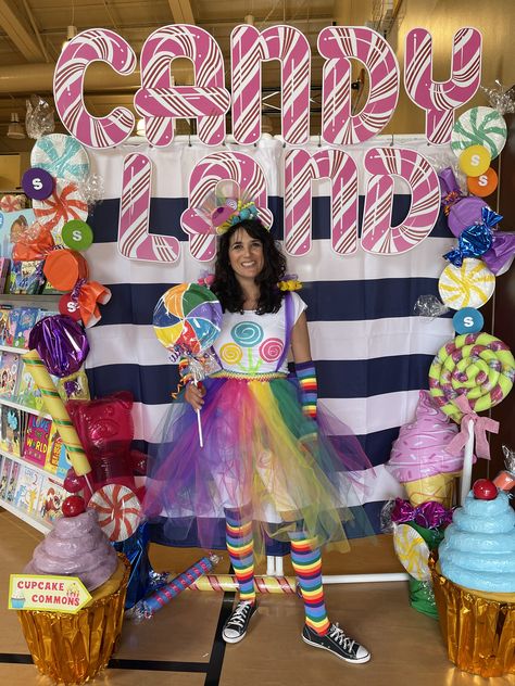 Candyland Shirts Design, Candy Land Theme Trunk Or Treat, Trunk Or Treat Candy Land Theme, Candy Land Costumes Women Diy, Diy Candyland Costume, Candyland Trunk Or Treat Ideas, Candyland Costume Diy, Candy Land Trunk Or Treat Ideas, Candyland Homecoming