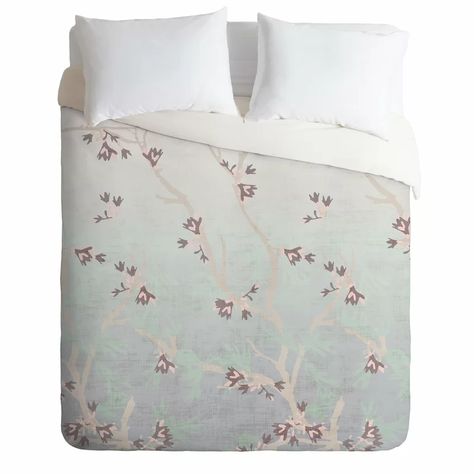 East Urban Home Gardena Duvet Cover Set | Wayfair Tree With Leaves, Brown Tree, King Duvet Set, Blue Queen, Unique Bedding, Set Bedroom, Twin Duvet Cover, Floral Duvet Cover, Floral Duvet