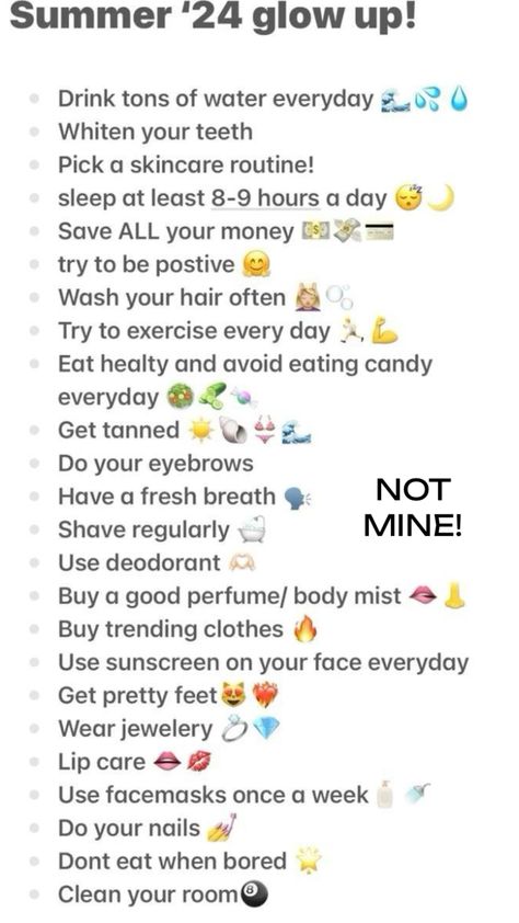 Not mine!!!!💖SUMMER GLOW UP!! Clean Your Room, How To Get Tan, Homecoming Ideas, School Starts, Summer Glow, Glow Up Tips, Best Perfume, Body Mist, Lip Care