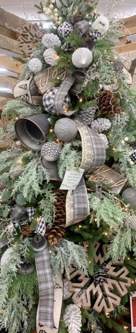 Christmas Trees 2022/2023 Trends, Grey Christmas Decorations, Rustic Themed Christmas Trees, Sticks In Christmas Tree, Xmas Tree Decorating Ideas Rustic, Kirkland Christmas Decor 2022, Trending Christmas Trees 2022, Raz Christmas 2022, Christmas Tree 2022/2023 Trends