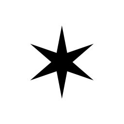 Six Pointed Black Star Unicode Character U+2736 6 Pointed Star, Facebook Emoticons, Six Pointed Star, Chibiusa Tsukino, Star Symbol, Hoodie Ideas, Cool Text, Minako Aino, Star Ocean