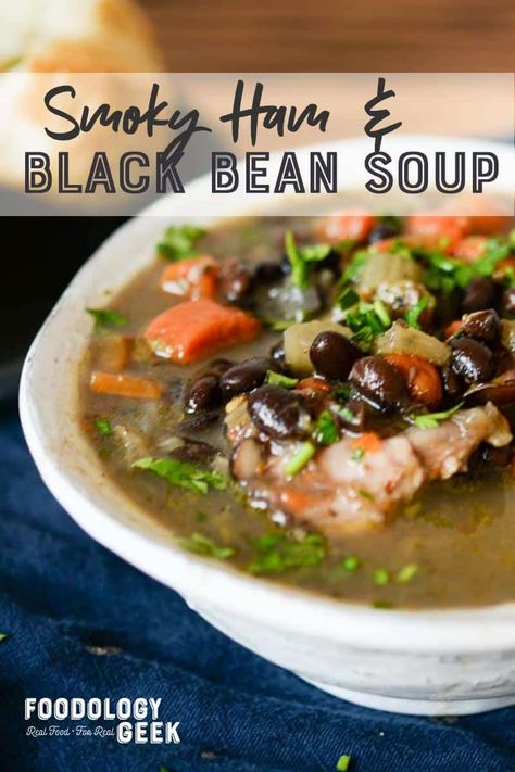 Black Bean And Ham Soup Crock Pot, Black Beans And Ham Crock Pot, Ham Black Bean Soup, Ham And Black Bean Soup Recipes, Black Beans And Ham, Ham And Black Bean Soup, Black Bean Soup With Ham, Black Bean And Ham Soup, Easy Ham And Bean Soup