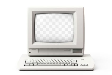 Retro Computer Screen, App Icons Youtube, Computer Png, Old Pc, Computer Mockup, Old Computer, Retro Computer, Computer Icon, Old Computers