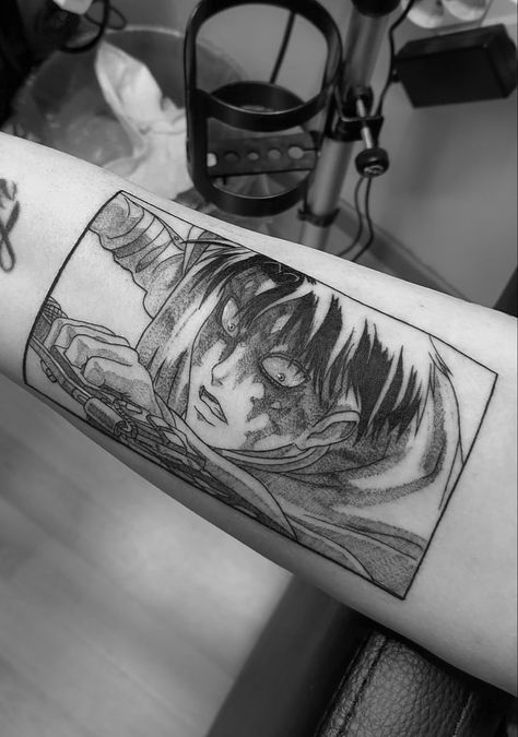 Aot Manga Tattoo, Levi Ackerman Eyes Tattoo, Levi Ackerman Tattoo Design, Old Tattoos Faded, Levi Ackerman Tattoo Ideas, Attack On Titan Tattoo Design, Levi Ackerman Tattoo, Attack On Titan Tattoo Ideas, Levi Tattoo