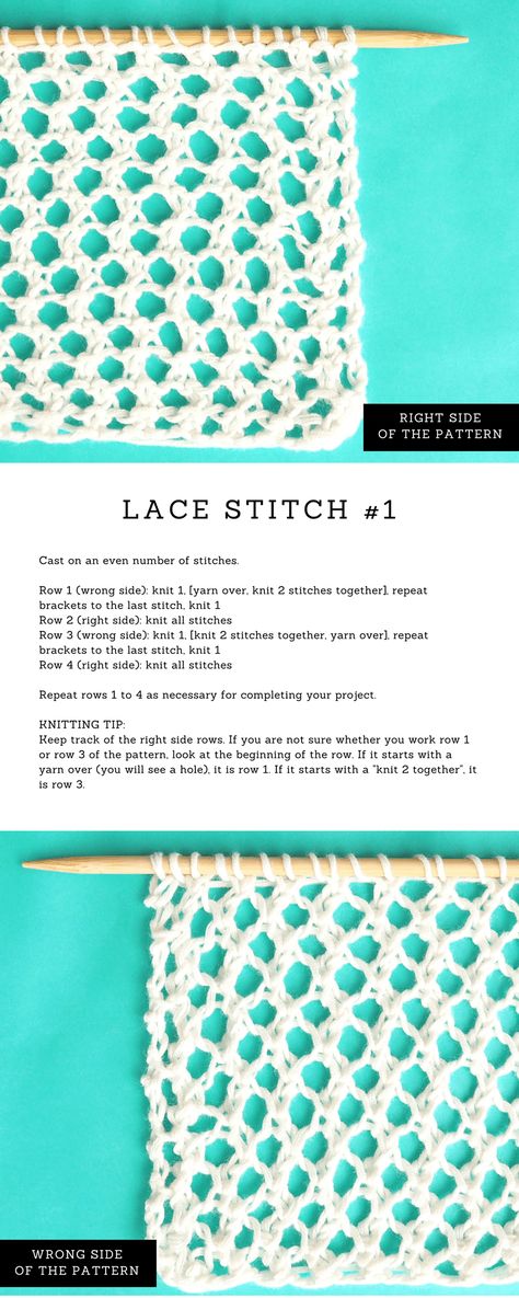 12 Lace Stitches - From the Easiest to More Challenging | 10 rows a day Lacy Knit Stitches, Knitting Lace Stitches, Lace Knitting Stitches Free, Easy Lace Knitting Stitches, Knit Lace Stitches, Lace Stitches Knitting, Lace Knitting Patterns Free Stitches, Lace Knit Stitches, Knit Lace Sweater