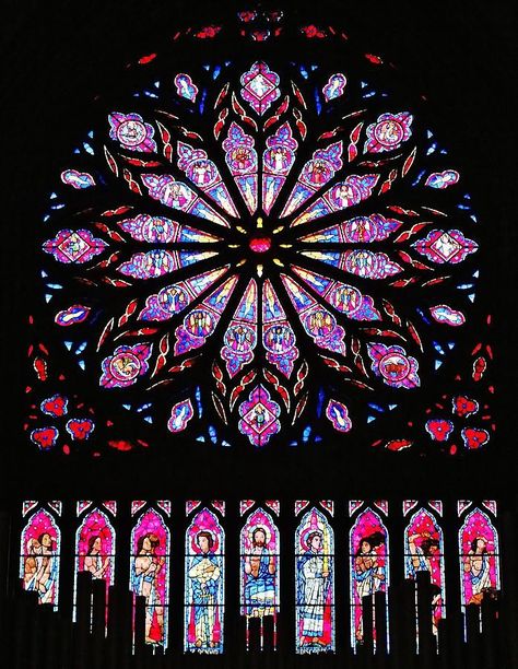 Gothic Stained Glass Windows, Stained Glass Tattoo, Stained Glass Windows Church, Gothic Windows, Rose Window, Pin Search, Glass Window Art, Gothic Cathedral, Stained Glass Paint