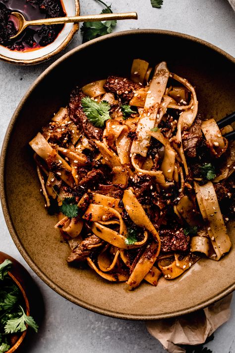 Cumin Lamb Noodles, Lamb Noodles, Thick Noodles, Cumin Lamb, Sichuan Peppercorn, Chinese Recipe, Lamb Shoulder, Serrano Pepper, Asian Inspired Recipes