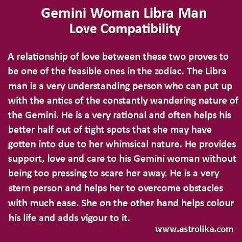 Astrolika.com’s Instagram post: “Gemini Woman and Libra Man love relationship compatibility horoscope. To get more information visit web page at…” Pisces Woman Compatibility, Capricorn Love Compatibility, Aquarius Men Love, Capricorn Relationships, Sagittarius Woman, Friendship Relationship, Aquarius And Sagittarius, Capricorn Love, Sagittarius Love