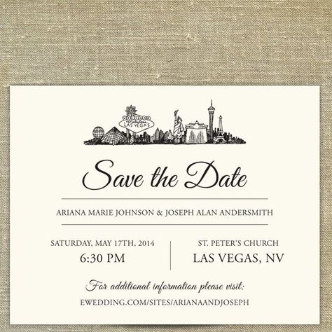 Vegas Save The Date, Destination Save The Date, Wedding Sketch, Las Vegas Skyline, Grecian Wedding, Vegas Skyline, Wedding Las Vegas, Skyline Wedding, Marrying My Best Friend