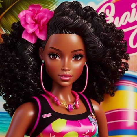 Black Barbie Art, Barbie Crafts, Barbie Printables, Barbie Dress Fashion, African American Dolls, Beautiful Barbie Dolls, Black Barbie, Women Art, Black Women Art