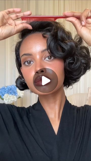 Roller Pins Hair, Formal Hair Short Bob, Roller Set Short Hair Black Women, How To Curl And Style Short Hair, Silk Wrap Hairstyles For Black Women, How To Style A Bob Black Women, Heatless Curls For Bob Hair, Roller Set Curls For Black Women, Pin Curls Short Hair Black Women