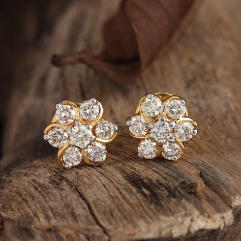 Natural Diamond, Gemstone Jewelry, Diamond Stud, Yellow Gold Earrings, Trendy Earrings, Gift For Bestfriend, Diamond, Simplistic Earrings, Holiday Earrings, Indian Jewelry, April Earrings, Westernwear Jewelry Bridal Stud Earrings, Ear Wrap Earrings, Earrings For Wedding, Bridal Earrings Studs, Diamond Tops, Gemstone Diamond Ring, New Gold Jewellery Designs, Pave Diamond Jewelry, Minimalist Earrings Gold