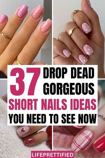 37 Insanely Cute Short Nail Designs You Will Ever See - Life Prettified Manicure Colors Summer, Summer Manicure Colors, Manicures For Short Nails, Manicure And Pedicure Ideas, September Nails Color Fall, Summer French Manicure, September Nails Art, Cute Short Nail Designs, Nail Inspo Trendy