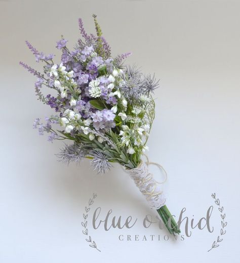 Purple Bridal Bouquet, Purple Wildflowers, Blue Wedding Bouquet, Lavender Bouquet, Rustic Wedding Bouquet, Rustic Bouquet, Lilac Wedding, Boho Bouquet, Prom Flowers