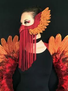 Mythical Anatomy, Phoenix Mask, Phoenix Costume, Captain Kirk, Halloween Mask, Fashion Mask, Fantasias Halloween, Straight Stitch, Halloween Activities