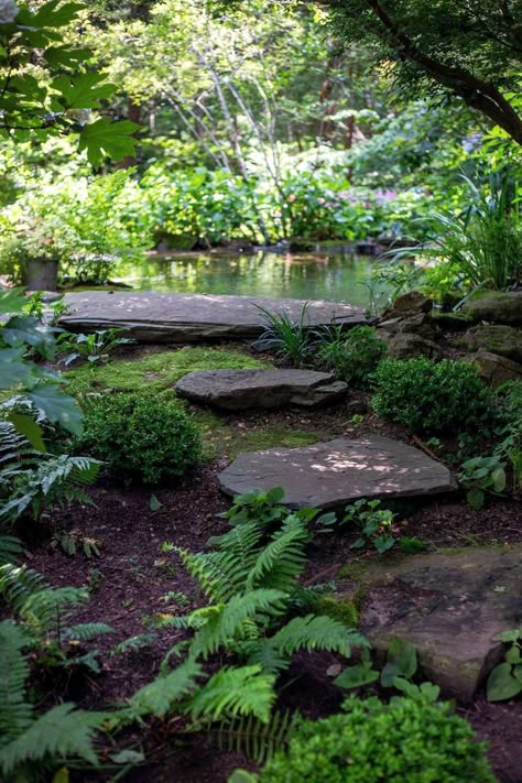 Bog Gardens, Dragonfly Pond, Phoenix Garden, Hampton Garden, Nebelung, Garden Pond Design, Ferns Garden, Backyard Garden Landscape, Gothic Garden