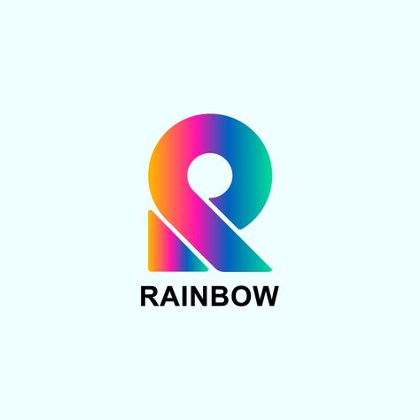 Rainbow Colorful Logo, Created by Ahmed Mahdi (Professional Graphic Designer) Rainbow Logo Design, Rainbow Logo, Logo Design Branding, Logo Project, Color Analysis, Rainbow Design, Graphic Design Logo, Brand Design, Design Branding