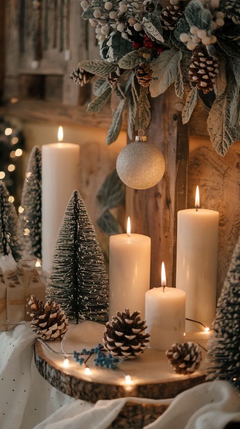 16 Warm Christmas Aesthetic Ideas - DIYCozy: Nails, Decor, DIY, Gardening, Holidays Winter Aesthetic Decoration, Xmas Inspiration, Festive Decor Ideas, Forest Christmas Decor Rustic, Forest Christmas Aesthetic, Ethereal Christmas Aesthetic, Luxe Christmas Decor Ideas, Winter Forest Decorations Christmas Decor, Woodland Christmas Aesthetic