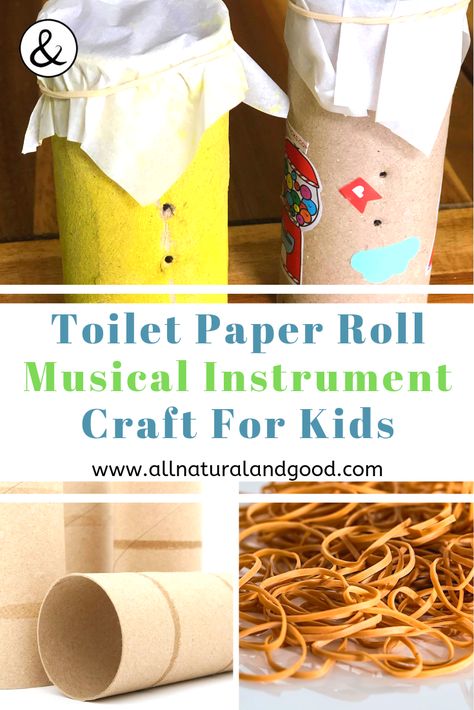 This toilet paper roll craft for kids uses toilet paper roll cardboard tubes to make musical instruments for toddlers and kids. What a creative DIY project making a kazoo out of toilet paper rolls. Homemade kazoos are a fun way to make noise with upcycled materials. #toiletpaperrollcraft #homemadekazoo #musicalinstrumentcraft Kazoo Craft For Kids, Instruments Out Of Recycled Materials, Musical Instrument Craft, Kazoo With Toilet Paper Roll, Paper Towel Roll Instruments, Easy Musical Instrument Crafts For Kids, Musical Instruments Made From Recycled Materials, Toilet Paper Roll Instruments, Toilet Paper Roll Musical Instruments