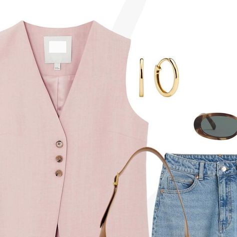 Barbara Giuffre on Instagram: "Spring Waistcoat Styling Tips  Outfit 1: The pink waistcoat adds a pop of color to the ensemble, while the straight-leg light jeans keep the look casual and fresh for spring. Paired with tan ballerinas and a YSL tan bag, the outfit achieves a balanced and stylish vibe, perfect for daytime outings or casual meetings.  Outfit 2: The black waistcoat exudes sophistication when paired with black tailored trousers, creating a sleek and polished silhouette. Pointy black shoes and a matching black bag elevate the outfit, making it suitable for formal occasions or evening events.  How do you style waistcoats for spring?  #SpringFashion#WaistcoatStyle#OutfitInspiration#StylingTips#Fashionista#OOTD#SpringStyle#barbaragiuffrestore" Pink Waistcoat Outfit, Waistcoat Styling, Waistcoat Outfit Women, Pink Waistcoat, Black Tailored Trousers, Waistcoat Outfit, Casual Meeting, Black Waistcoat, Summer Outfits 2024