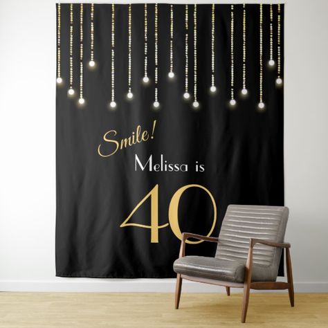 Gold Photo Booth, Happy Birthday Black, Photo Booth Backdrop Wedding, 50th Birthday Party Invitations, Booth Backdrops, Diy Graduation Cap, 50th Birthday Invitations, 70th Birthday Parties, Diy Photo Booth