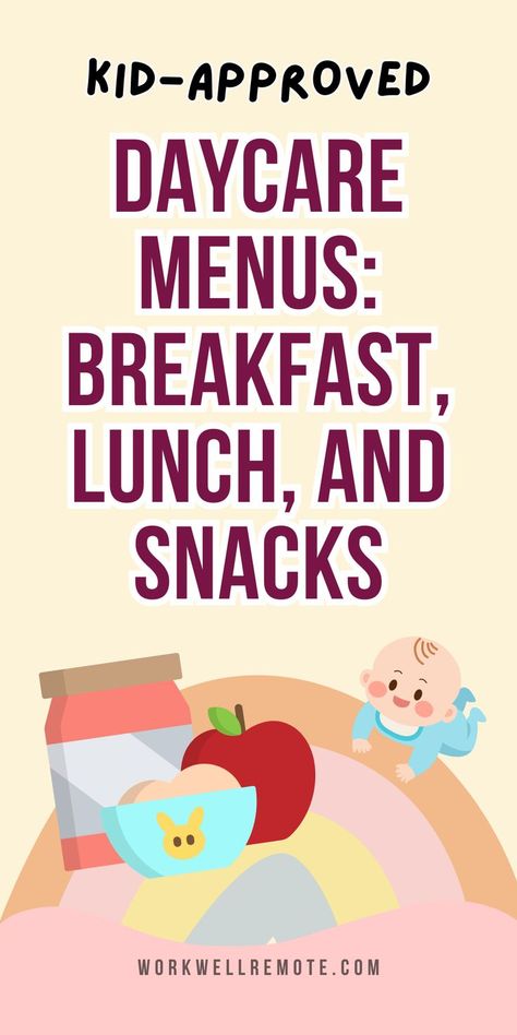 Make lunchtime exciting with fun Daycare Lunch Menu options! These Childcare Lunch Ideas are perfect for growing kids. Try out some Daycare Snacks and creative meals for a balanced daycare day! 🧃🥙 Home Daycare Menu Ideas, Daycare Menu Ideas Meal Planning, Daycare Meal Plan, Daycare Menu Ideas, Kids Lunch Ideas For Home, Daycare Lunch Menu, Homeschool Lunches, Preschool Lunch Ideas, Kids Lunch Menu