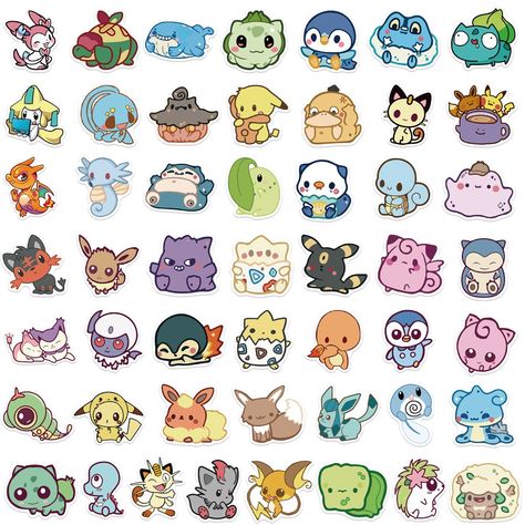 Smarter Shopping, Better Living! Aliexpress.com Cute Animal Kawaii, Chibi Pokemon, Kawaii Pokemon, Diy Suitcase, Pokemon Stickers, Stickers Kawaii, Funny Decals, Pokemon Coloring, Kawaii Chibi