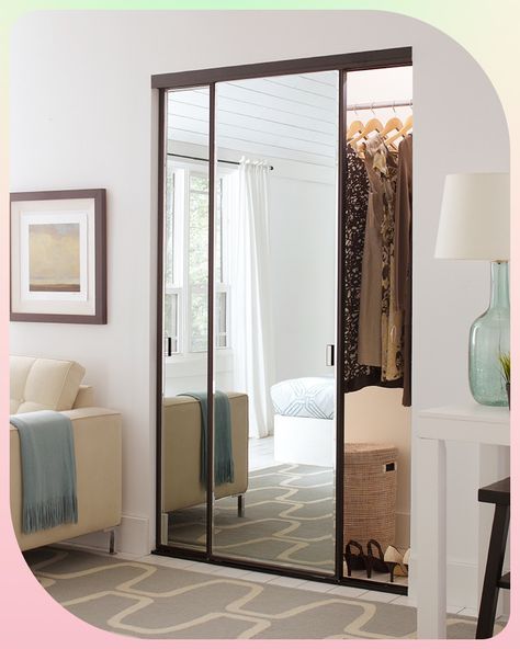 ⭐ ⭐ ⭐ ⭐ ⭐ For this week's #TestimonialTuesday, we would like to thank one of our happy customers from The Home Depot for their review of our Asprey Closet Door in a Bronze finish: "This is a very well constructed product. Looks good. Solid. Slides effortlessly. One of the better products we purchased in our bedroom and bathroom addition." If you are looking for well constructed closet doors like the Asprey, we invite you to visit http://CwDoors.com to view our entire selection. Sliding Closet Door, Closet World, Interior Sliding Door, Interior Closet Doors, Sliding Door Window Treatments, Door Window Treatments, Mirror Closet Doors, Chili Chicken, Closet Organizing Systems