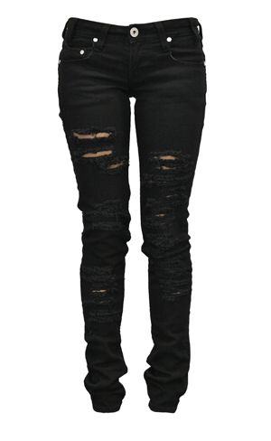 Ripped Black Jeans Black Work Trousers, Cheap Clothing Sites, Jeans Heels Outfit, Jean Ideas, Red Sweatpants, Ripped Jeans Outfit, Best Jeans For Women, Womens Ripped Jeans, Jeans Outfit Women