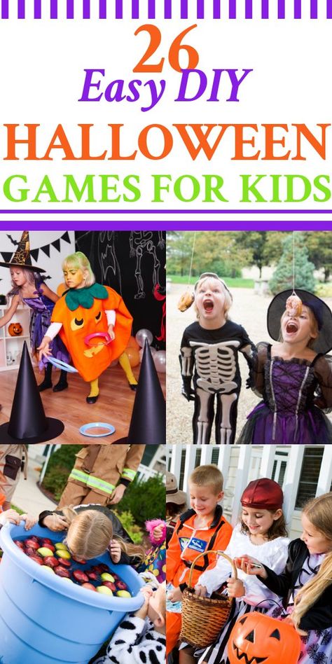 26 Halloween Games for Kids In charge of this years Halloween party at school? Get inspired by these awesome DIY Halloween games for kids! Great indoor & outdoor activities perfect for school parties or fall festivals! #Halloween #HalloweenParty #HalloweenGames Diy Halloween Games For Kids, Fun Halloween Party Games, Fun Halloween Games, School Halloween Party, Halloween Scavenger Hunt, Diy Halloween Games, Halloween Games For Kids, Festival Trends, Fun Party Games