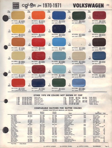 Volkswagen Factory, Ford Fox, Volkswagen Beetle Vintage, Car Paint Colors, Vw Super Beetle, Paint Charts, Vw Sedan, Vw Beetle Classic, Vintage Volkswagen