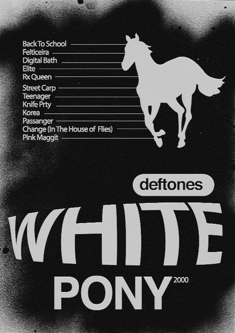 Deftones Black And White Poster, Room Posters Deftones, Deftones Poster White Pony, Deftones Tour Poster, Deftones Receipt, Deftones Lockscreen, Deftones Wallpaper Iphone, White Pony Deftones, Deftones Art