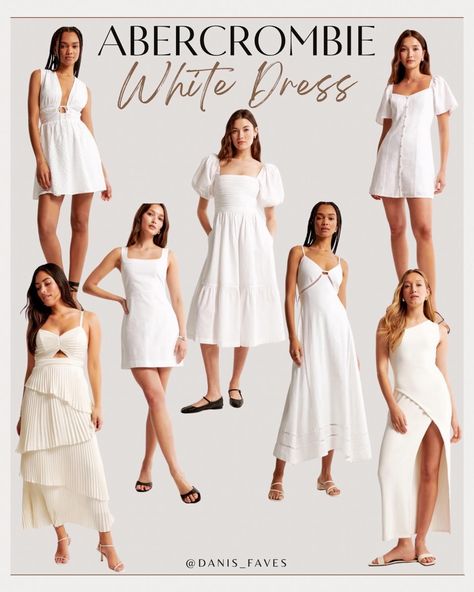 White Dress from Abercrombie & Fitch 🤍 Comment F24 to have links sent to your DM or visit my stories Follow my shop @Danis_Faves on the @shop.LTK app to shop this post and get my exclusive app-only content! #liketkit #LTKSeasonal #whitedress #weddingguestdress #springdress #beachdress #maxidress #LTKstyletip #LTKwedding #vestidoblanco #beachoutfit #poolparty #pooloutfit #photoshootoutfit #baptismoutfit #bautizooutfit #abercrombie #abercrombieandfitch #todaysoutfit #ootd @shop.ltk https://... Abercrombie Traveler Dress Outfit, Abercrombie White Dress, Green Abercrombie Dress, Abercrombie Traveler Mini Dress, Abercrombie Blue Floral Dress, Pool Outfits, Baptism Outfit, Instagram White, Spring Dress