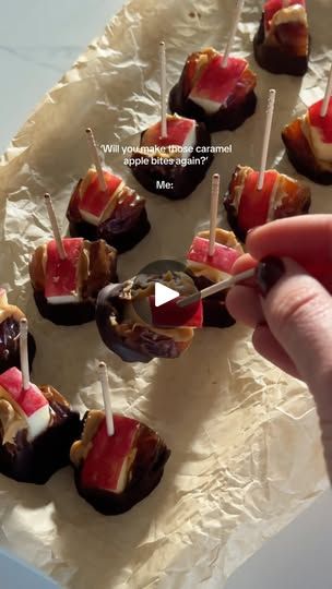 862K views · 96K reactions | Date Caramel Apple Bites !! Becoming a date fan page at this rate. Thinking these would be a fun holiday app or the perfect nutritious addition to Christmas cookie boxes! 👀👀🍎
.
.
.
.
.
#datecaramelapples #caramelapples #caramelapplebites #dietitian #healthyrecipes #orangecounty #sandiego #newportbeach #nutrition #losangeles #quickandeasyrecipes #california #nutritiousrecipes #healthydessert | Bella K. Oldham, RD, LDN Caramel Apple Bites, Apple Bites, Christmas Cookie Boxes, Date Caramel, Scd Diet, Apple Bite, No Cook Appetizers, Cookie Boxes, Thanksgiving Cooking