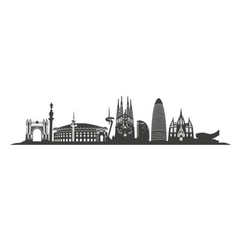 Barcelona skyline silhouette #AD , #SPONSORED, #Ad, #silhouette, #skyline, #Barcelona Barcelona Skyline, Radio Tower, Barcelona Tattoo, Denver Skyline, City Skyline Silhouette, Graphic Desi, Easter Illustration, Landscape Tattoo, Skyline Silhouette