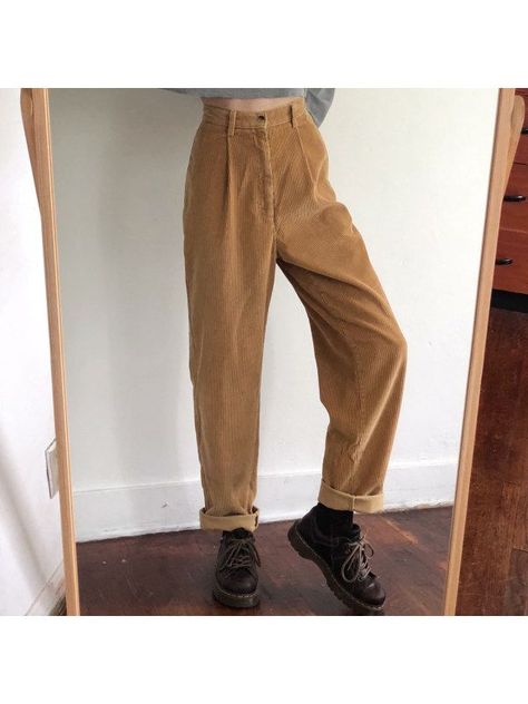 7d6044e95a16761171b130dcb476a43edesc34159204ri Loose Fitting Pants, Fitting Pants, Loose Trousers, Brown Corduroy, Retro Stil, Style Retro, Comfy Outfits, Cute Casual Outfits, Classy Outfits