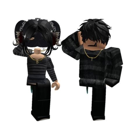 Emo Aesthetic Roblox Avatar, Roblox Matching Avatars, Roblox Shirt Codes, Minecraft Skins Female, Outfit Ideas Emo, Matching Ideas, Roblox Matching, Hoodie Roblox, Pelo Cafe