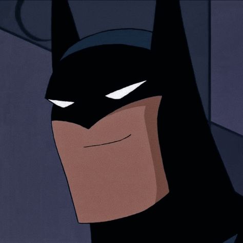 Character: Batman Tv Show: Justice League Unlimited #icon #batman #icons #cartoon #dc #justiceleague #warnerbros #dc #comics #hero #aesthetic #character Justice League Unlimited Icons, Batman The Animated Series Pfp, Cool Avatars Profile, Smiling Batman, Batman Smiling, Batman Icons Aesthetic, Avatar Profile Icons, Batman Justice League Unlimited, Batman Profile Picture