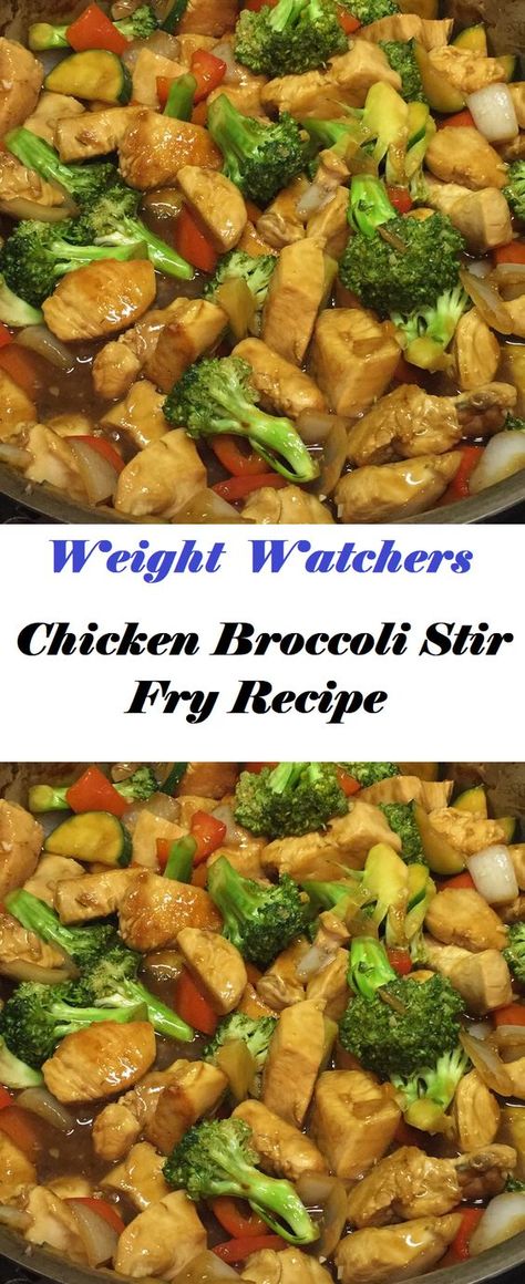 Weight Watchers Meals Dinner, Chicken Broccoli Stir Fry, Weight Watchers Meal Plans, Weight Watchers Recipes Desserts, Weight Watchers Chicken, Stir Fry Recipes Chicken, Weight Watcher Dinners, Stir Fry Recipe, Broccoli Stir Fry