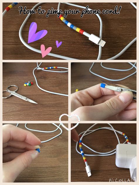 How to pimp your phone cord Phone Cords, Etsy Inspiration, Diy Crafts To Do, Simple Life Hacks, Making Accessories, Diy Phone, Hot Glue Gun, Hot Glue, Crafts To Do