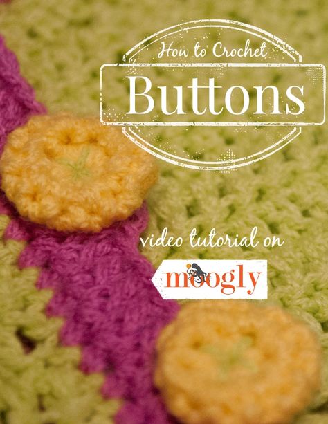 Crocheted Buttons How To Make, Crochet A Button, Left Handed Crochet, Yarn Box, Crochet Button, Crochet Tips, Crochet Buttons, Afghan Crochet, Crochet Tutorials