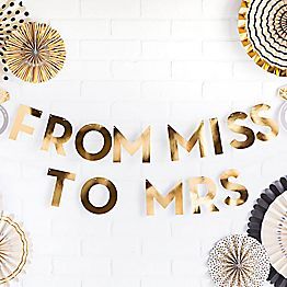 Silver Party Decorations Birthday, Gold Silver Party Decorations, Miss To Mrs Banner, Engagement Party Banners, Silver Party Decorations, Gold Glitter Party, Bachelorette Banner, Gold Glitter Banner, Custom Birthday Banners