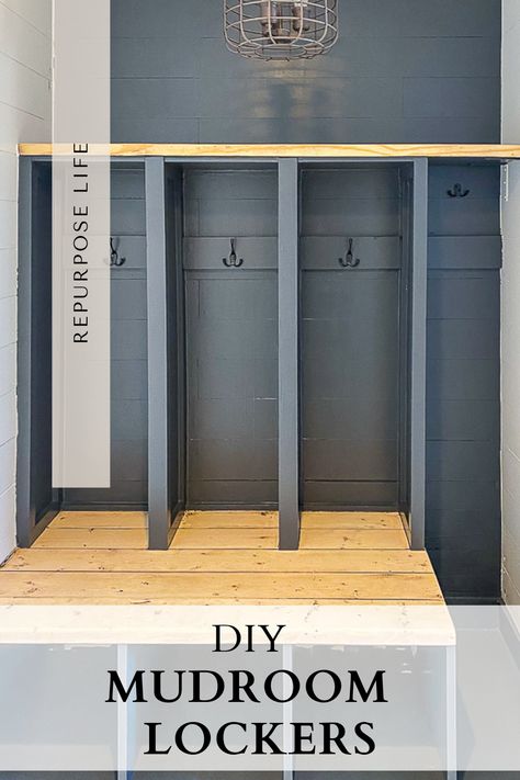 Diy Built In Mudroom, Built In Mudroom Bench, Build A Bench Seat, Diy Mudroom Lockers, Built In Mudroom, Build A Bench, Bench Seating Kitchen, Mudroom Storage Bench, Mudroom Bench Seat