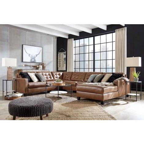 Baskove Auburn Sectional Living Room Group Suburban Furniture, Beige Sectional, Outdoor Mattress, Sectional With Chaise, Auburn Brown, Casual Dining Rooms, Fabric Sectional Sofas, Sectional Sleeper Sofa, Modern Sofa Sectional