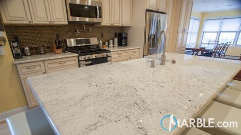 Bianco Romano Granite, Kitchen Countertops Marble, Granite Kitchen Countertops, Countertops Marble, Granite Kitchen Counters, Granite Countertops Kitchen, French Country Kitchen, Kitchen Counters, Granite Kitchen