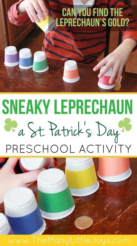 This St. Patrick's Day game is a simple way to help your preschooler practice colors, counting, and develop critical thinking skills in a sneaky way. St Patrick's Day Preschool, St Patricks Activities, March Preschool, Sant Patrick, Game For Preschoolers, March Lessons, March Themes, St Patricks Crafts, March Activities