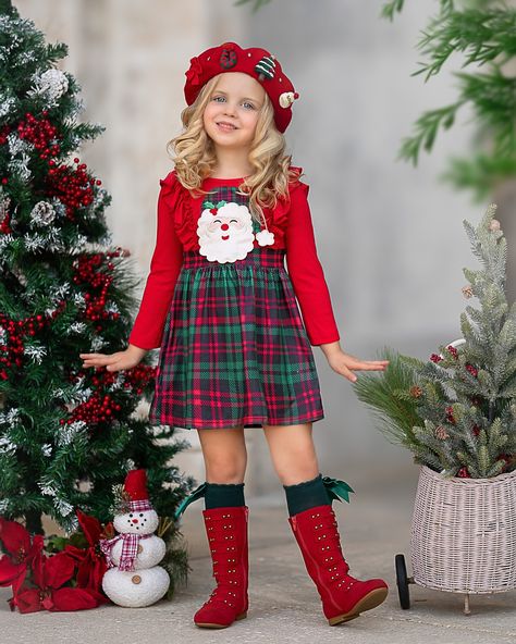 Santa-approved styles 🎅✨❤️ Make every moment merry & bright! . #kidschristmas #kidsholiday #kidswinterfashion #christmastime #momblogger #momanddaughter #christmasoutfit #holidayoutfit #christmasfashion #christmasstyle #kidsdress #santababy Christmas Outfit Ideas For Kids, Christmas Dress Ideas, Pink Attire, Plaid Christmas Dress, Santa Applique, Girls Christmas Dress, Festive Outfits, Kids Winter Fashion, Trendy Christmas Outfits