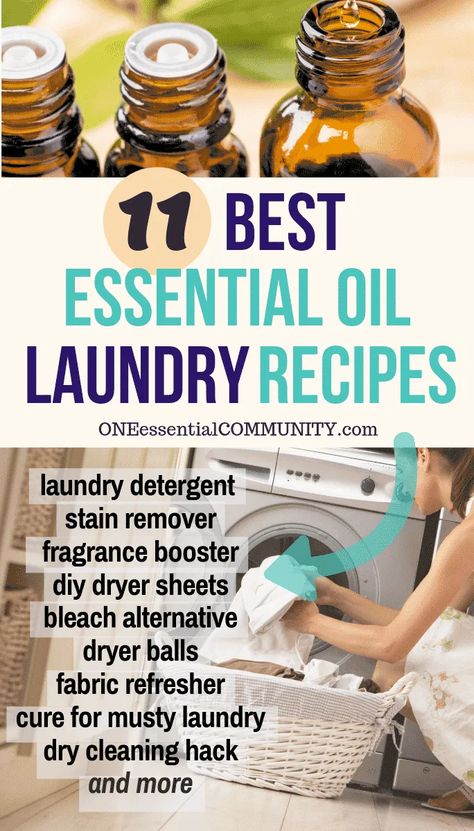 Essential Oil Recipes for Laundry Essential Oil Cleaning Recipes, Laundry Recipe, Diy Dryer Sheets, Homemade Dryer Sheets, Essential Oils For Laundry, Homemade Fabric Softener, Natural Bleach, Deep Cleaning Hacks, Essential Oils Cleaning